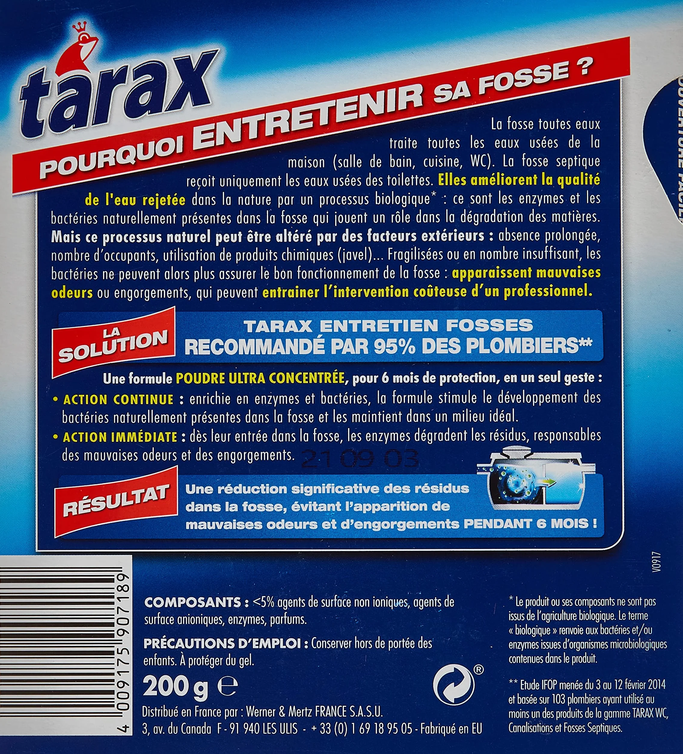 Tarax środek czyszczący do szamb, 6 miesięcy, 200 g