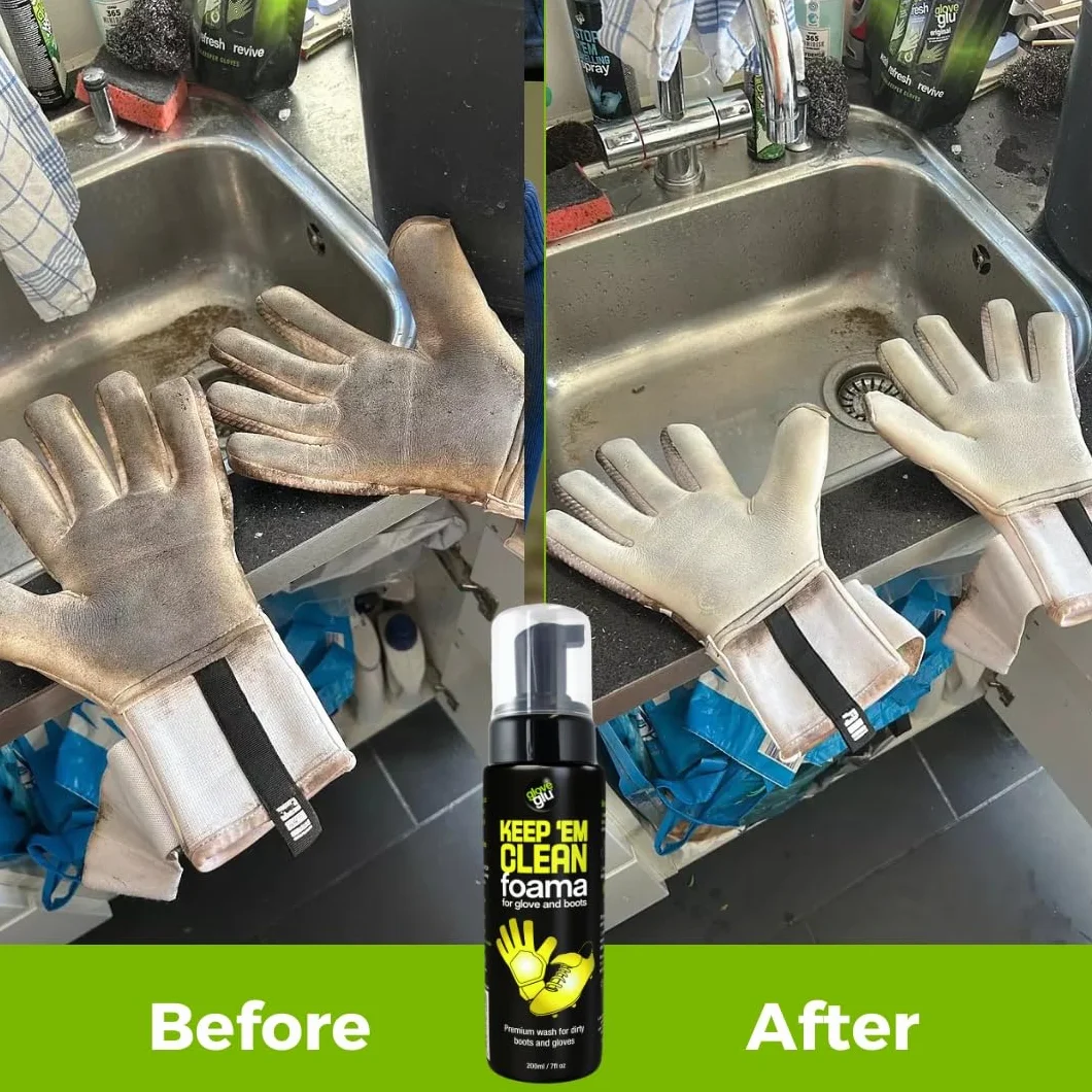 gloveglu Keep 'Em Clean Foama do rękawic bramkarskich i butów piłkarskich, 200 ml