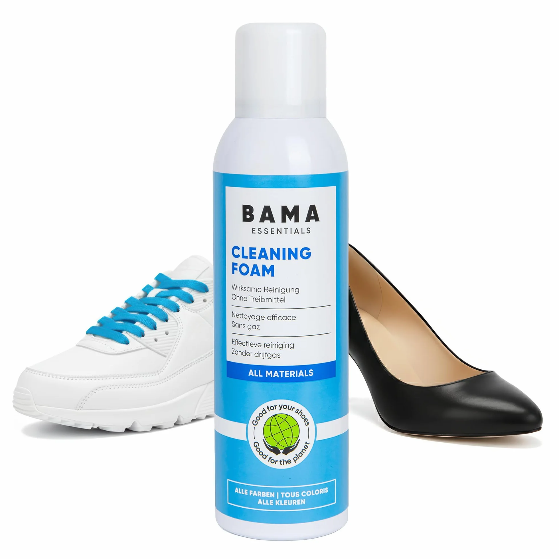 BAMA Cleaning Foam - Pianka Czyszcząca Bama do Butów, Toreb i Kurtek - Pianka Czyszcząca z Technologią Odpychania Zabrudzeń, Eko Pianka Czyszcząca do Butów, 150ml