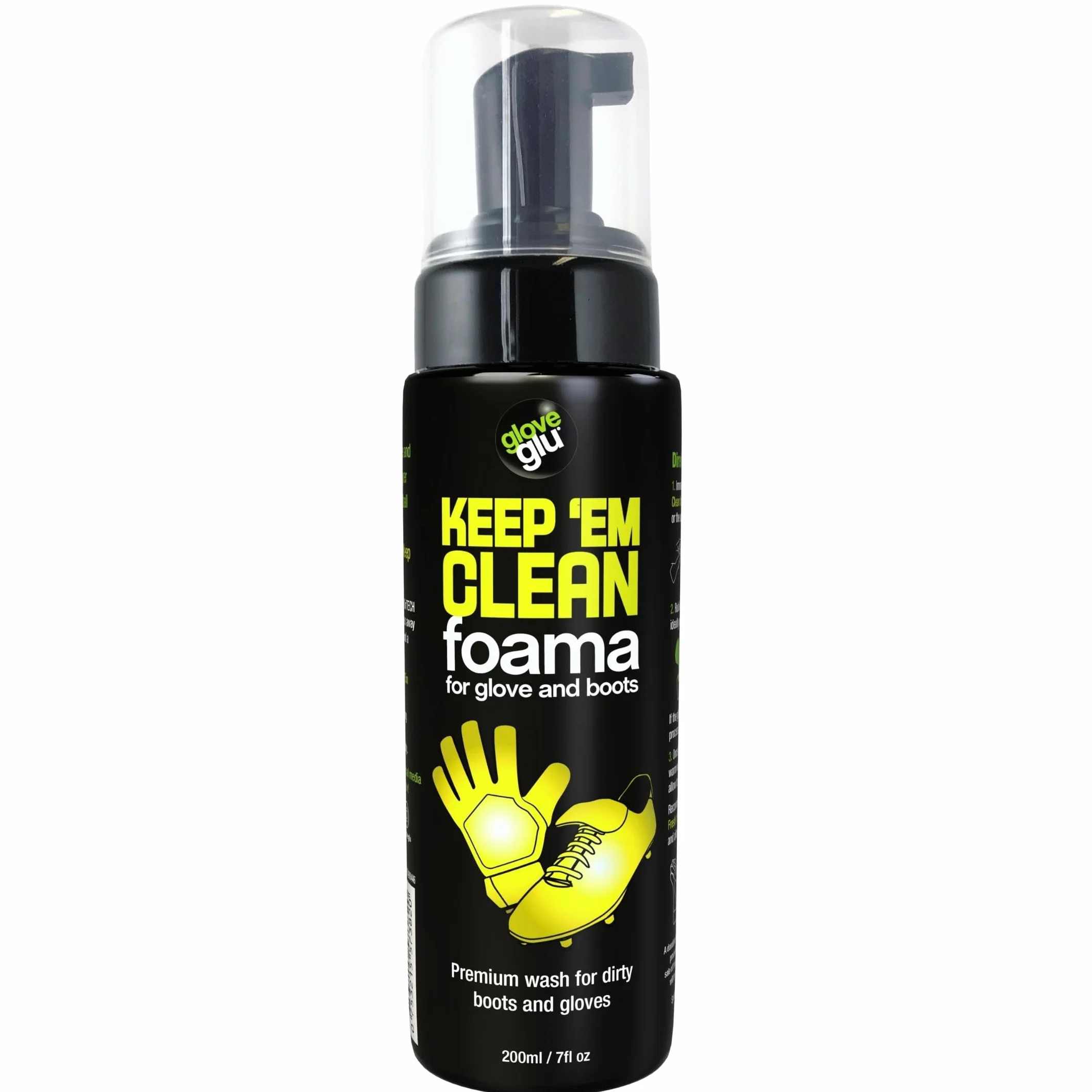 gloveglu Keep 'Em Clean Foama do rękawic bramkarskich i butów piłkarskich, 200 ml