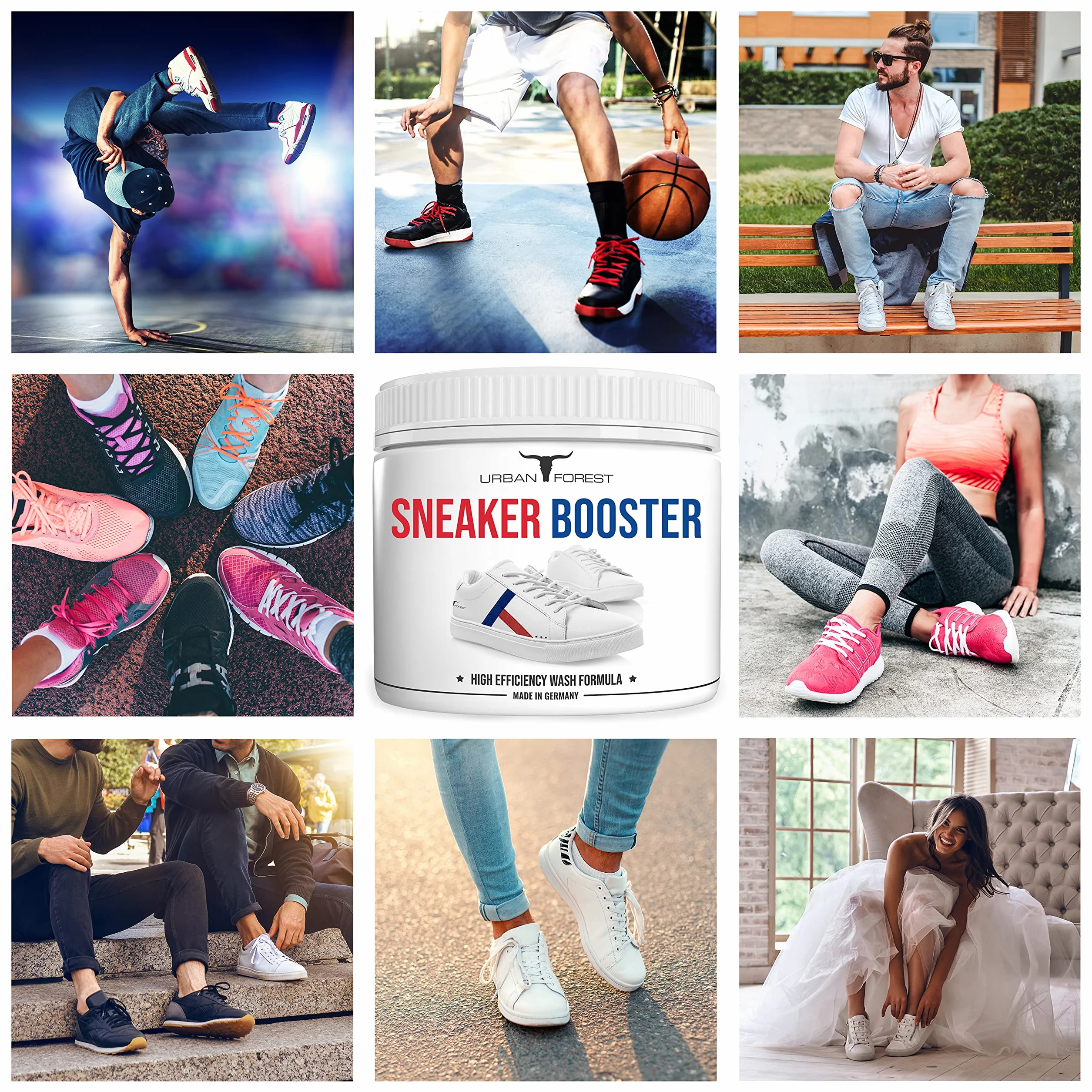 Pielęgnacja obuwia dla profesjonalistów | Sneaker Power Cleaner | intensywny środek czyszczący | pielęgnacja i czyszczenie obuwia z biologicznymi składnikami z Sneaker Booster PRO