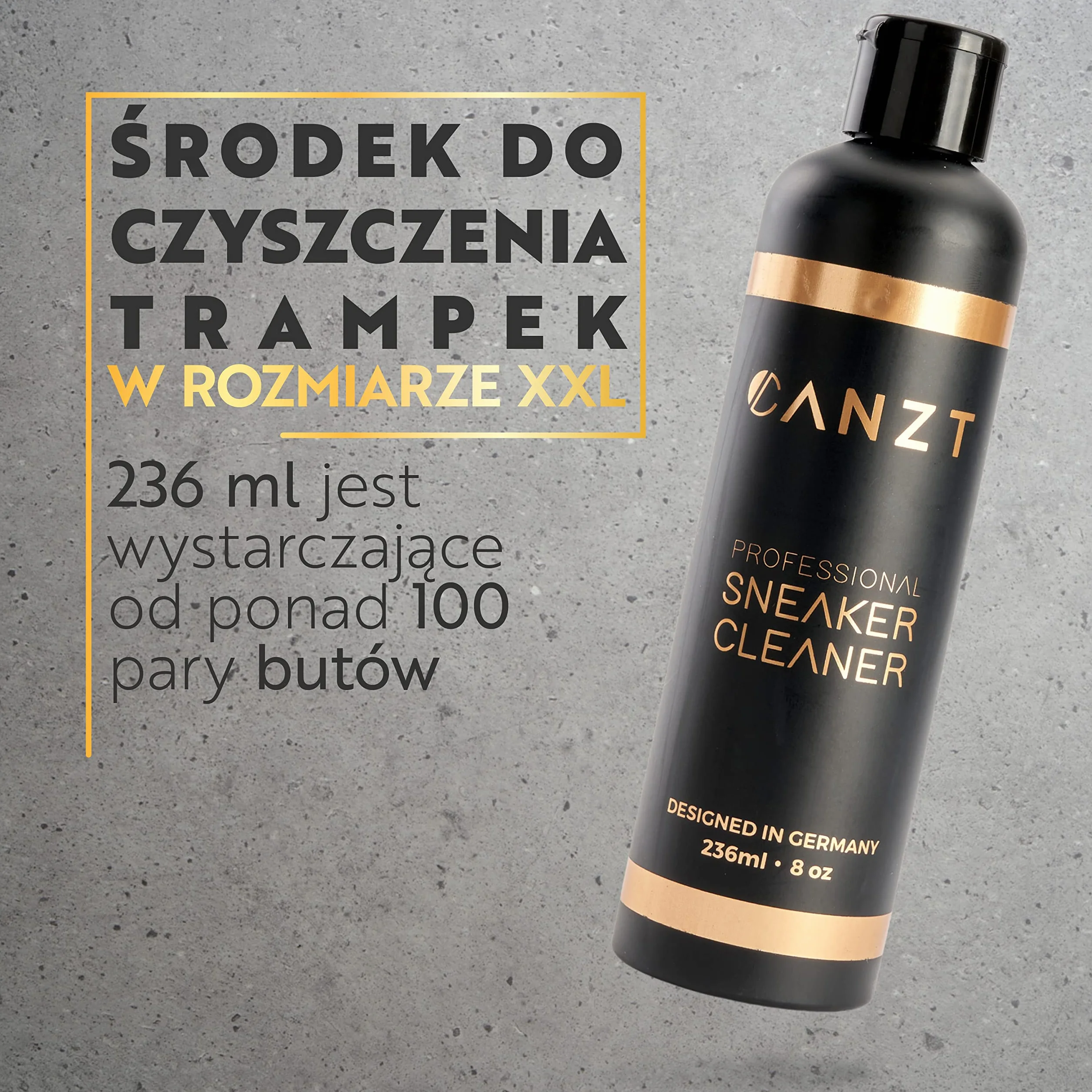 Canzt XXL Sneaker Cleaner 236ml – Profesjonalny płyn do czyszczenia butów i sneakersów z zamszu, nubuku, skóry i tkaniny