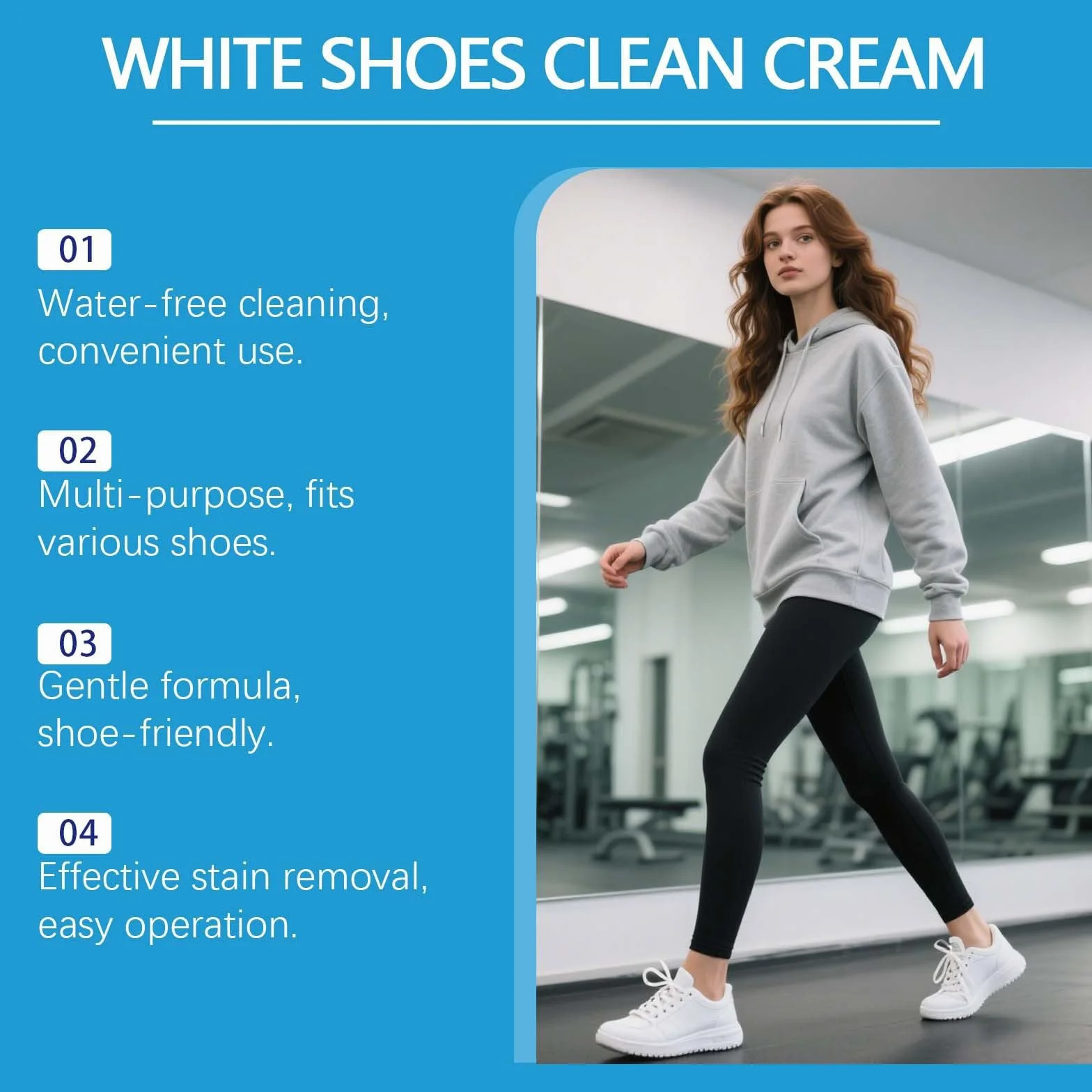 Krem do czyszczenia białych butów, środek do czyszczenia butów i sneakersów, szybkie usuwanie plam do białych sneakersów i skóry, bez prania