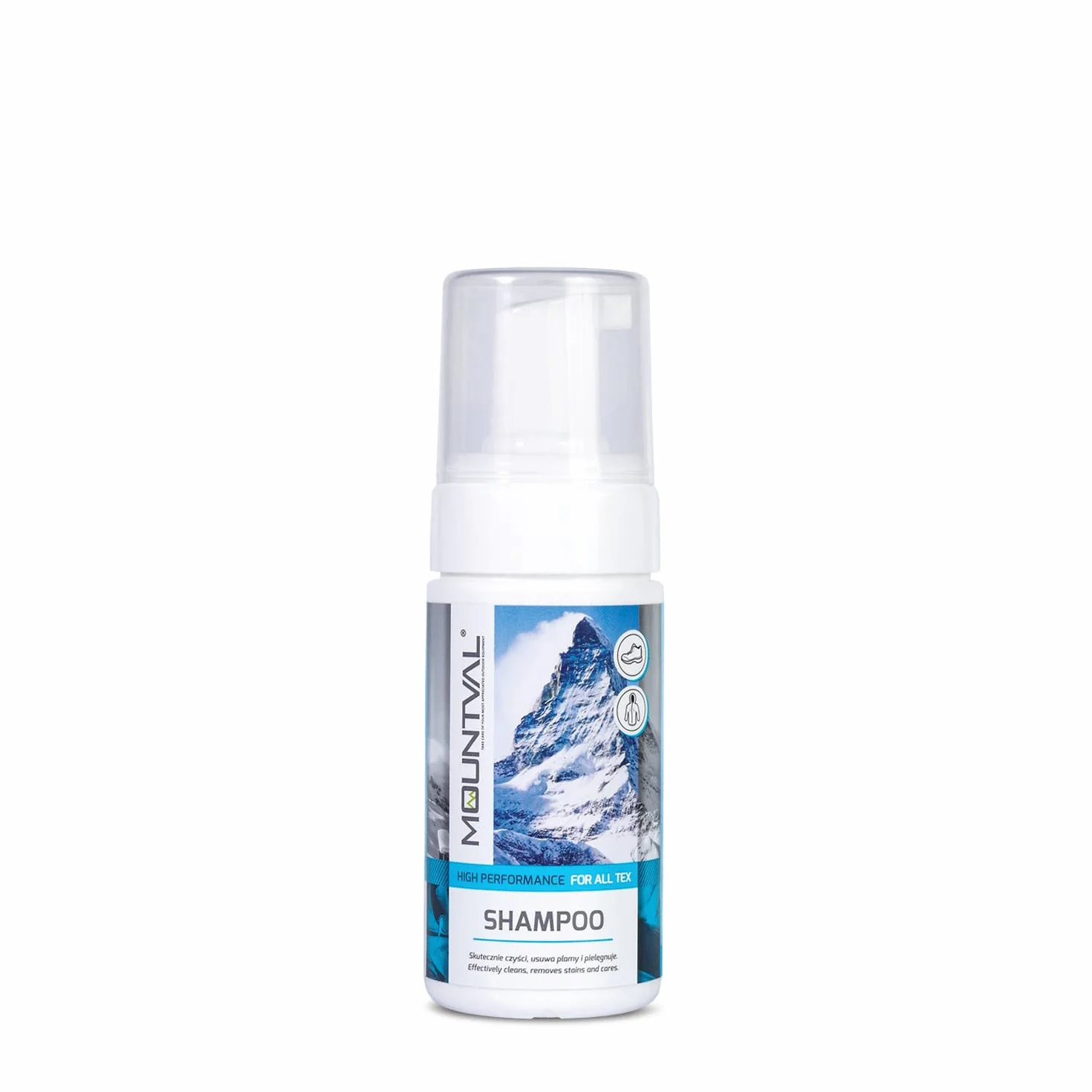 Mountval Shampoo, Pianka Czyszcząca do Odzieży i Sprzętu Turystycznego, Czyści Odzież Wodoodporną