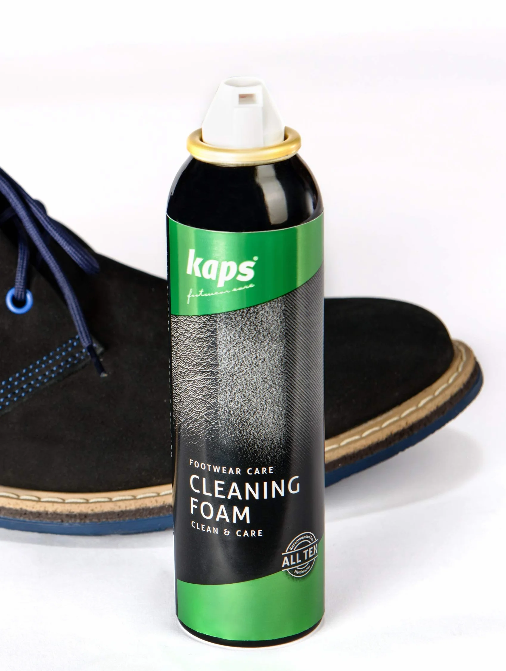 Kaps Cleaning Foam - Pianka do Czyszczenia Butów, Doskonały Środek Czyszczący do Butów Z Zamszowa, Nubuku, Tekstyliów, (150 ml – 5.07 fl. oz.)