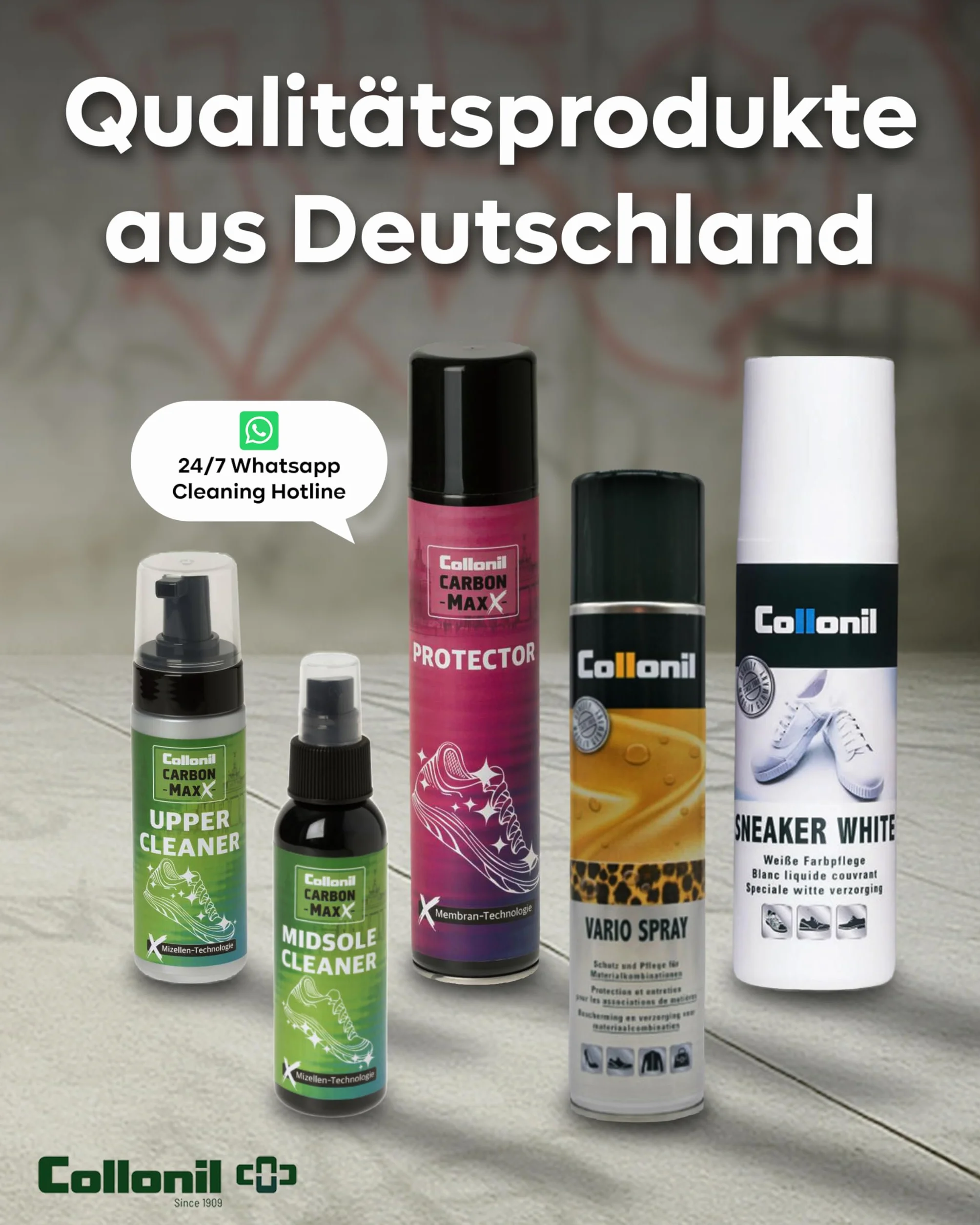 Collonil Carbon Maxx Midsole Cleaner 100 ml – z technologią micelarną spray do czyszczenia podeszwy środkowej sneakersów – usuwa brud i brud – precyzyjny spray do wszystkich materiałów