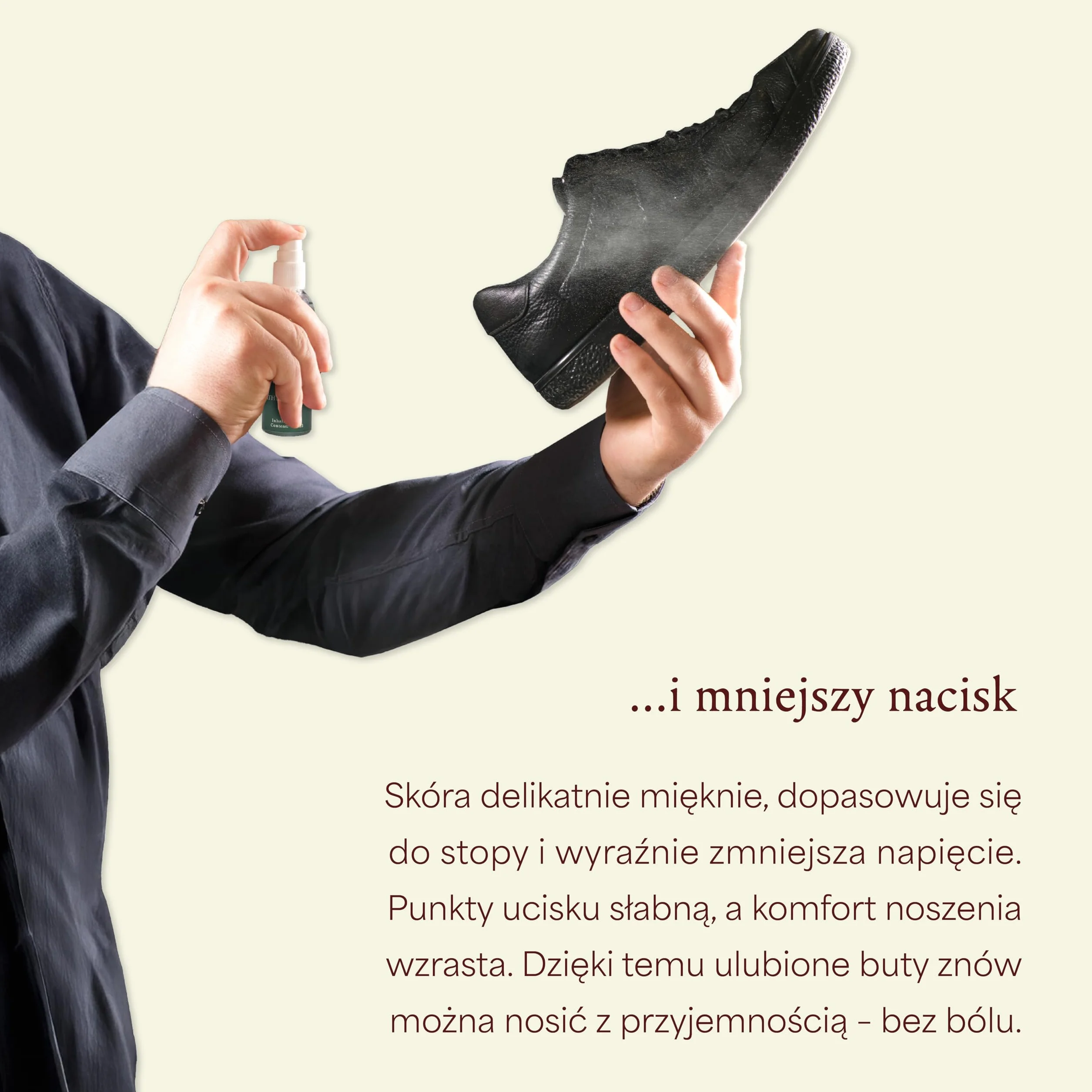 Langer & Messmer spray do rozciągania skóry przeciwko uciskającym butom – do szybkiego usuwania miejsc ucisku – Rozciągacz do skóry w jakości szewskiej
