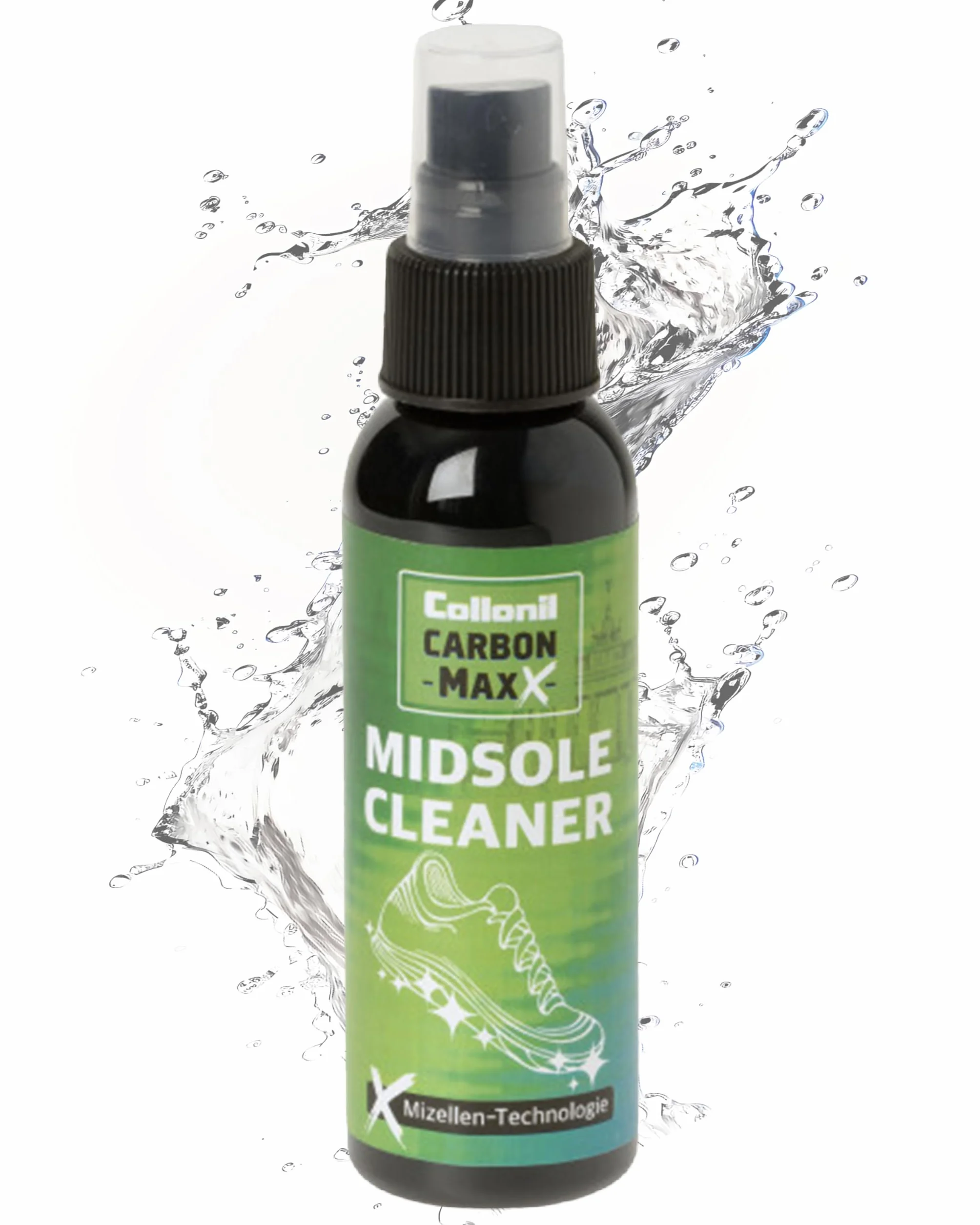 Collonil Carbon Maxx Midsole Cleaner 100 ml – z technologią micelarną spray do czyszczenia podeszwy środkowej sneakersów – usuwa brud i brud – precyzyjny spray do wszystkich materiałów