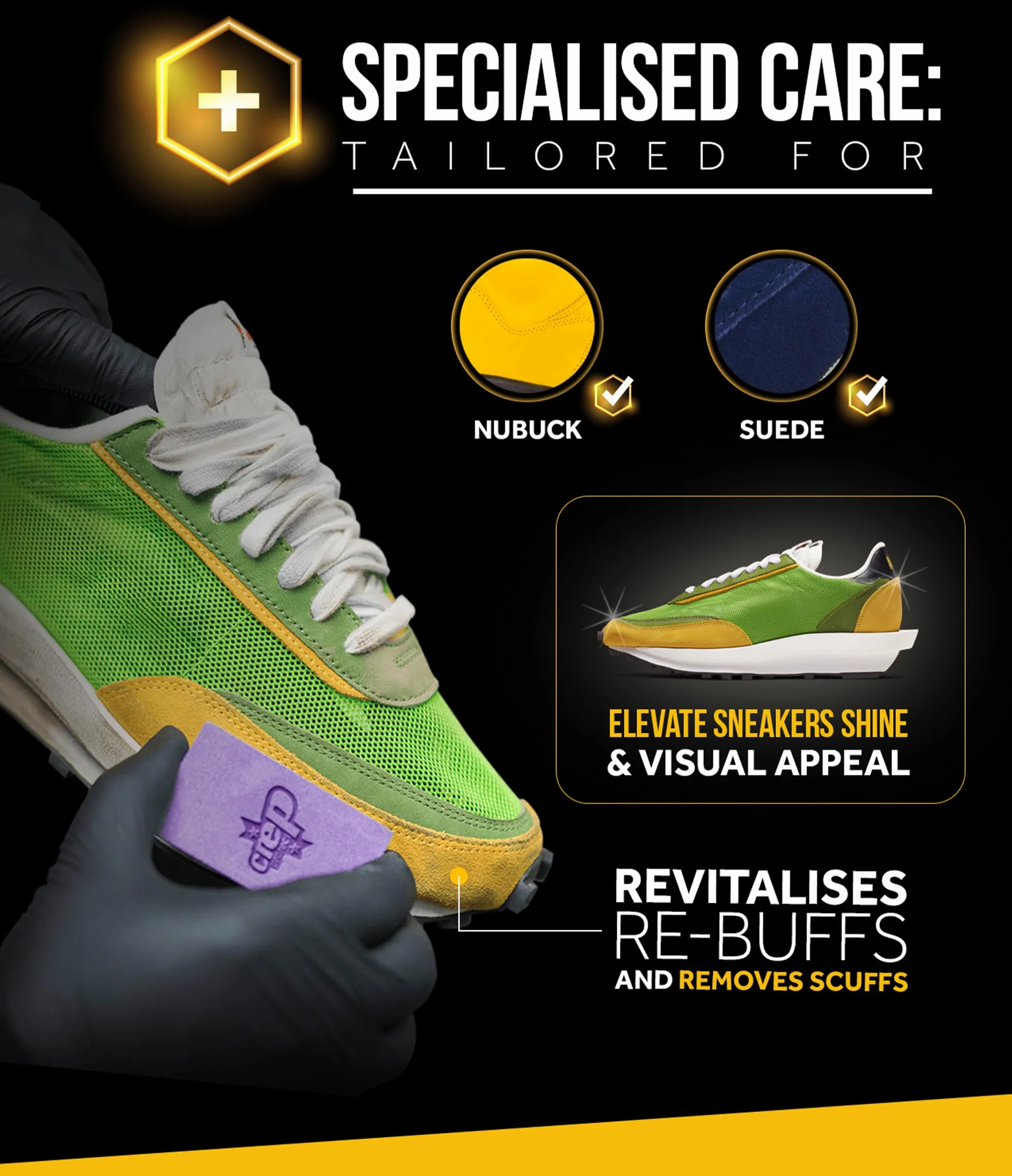 Crep Protect Ultimate Scuff Eraser - środek do czyszczenia butów zamszowych i nubukowych, Fioletowy (fioletowy), Rozmiar Uniwersalny