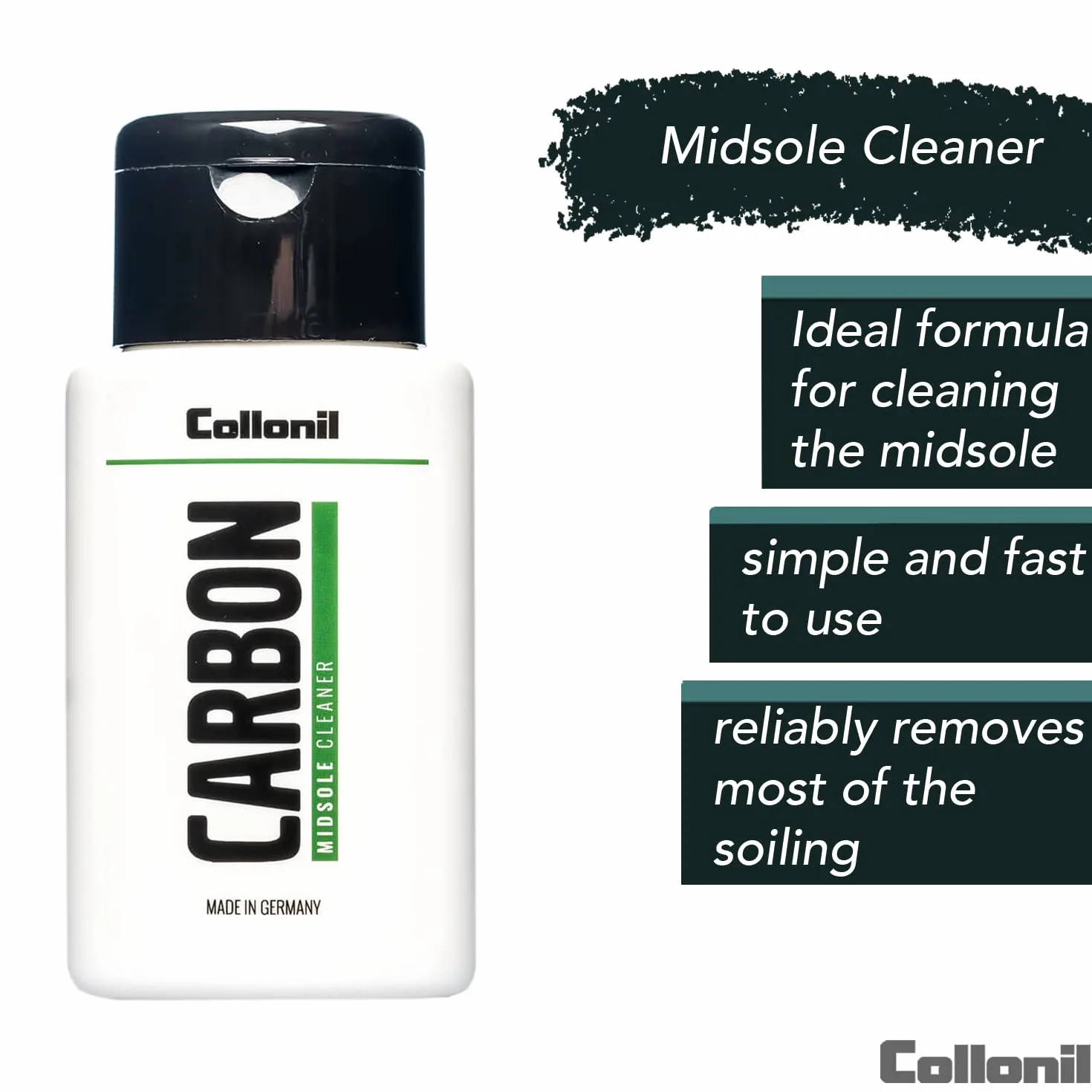 Collonil CARBON LAB Midsole Cleaner – czyszczenie butów sportowych w podróży – środek do czyszczenia butów w podróży – środek do czyszczenia podeszwy środkowej – pielęgnacja butów z prostym
