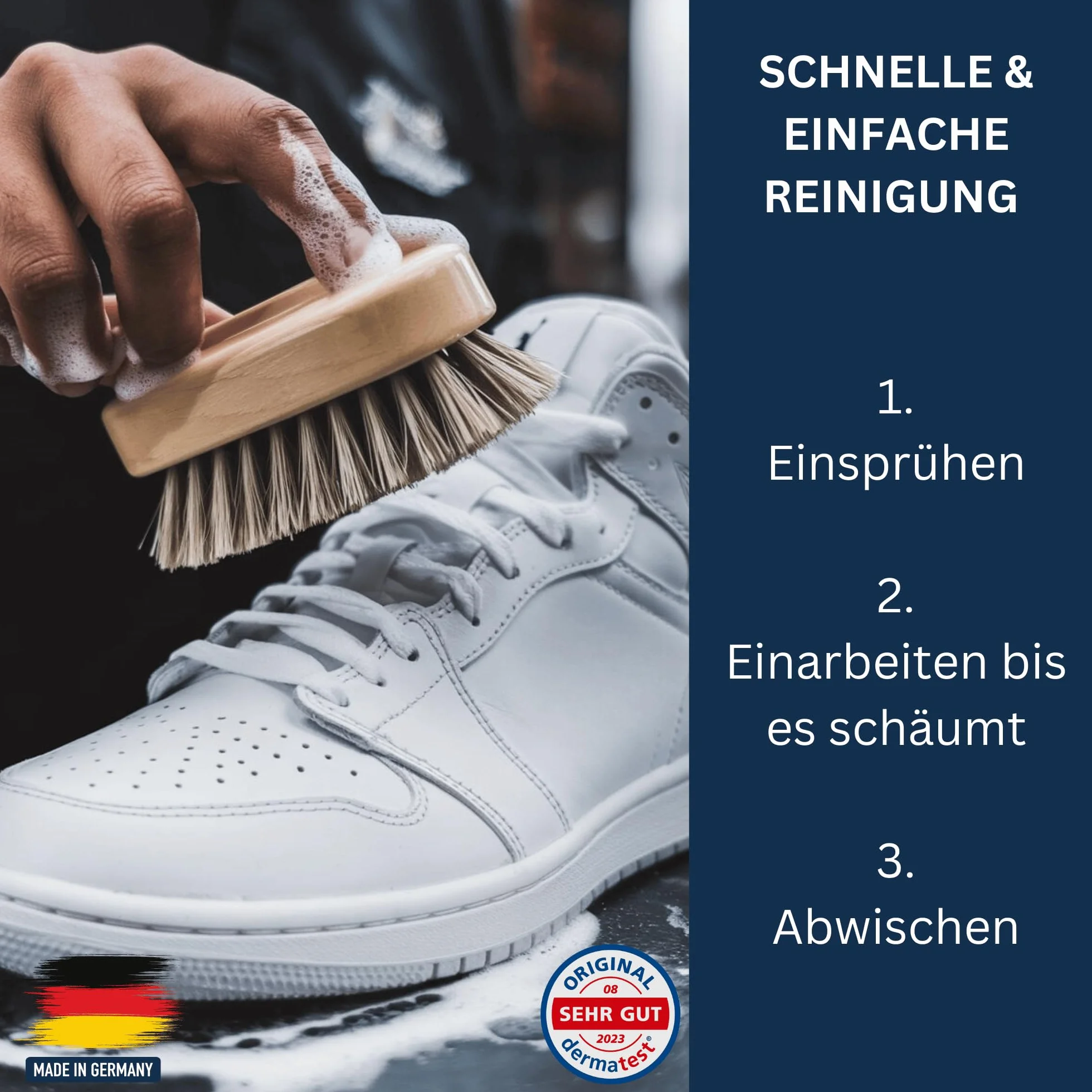 NO Simple Clean 2.0 środek czyszczący do sneakersów – skuteczne czyszczenie wszystkich rodzajów butów – środek do czyszczenia butów zapewnia olśniewające rezultaty, 100 ml