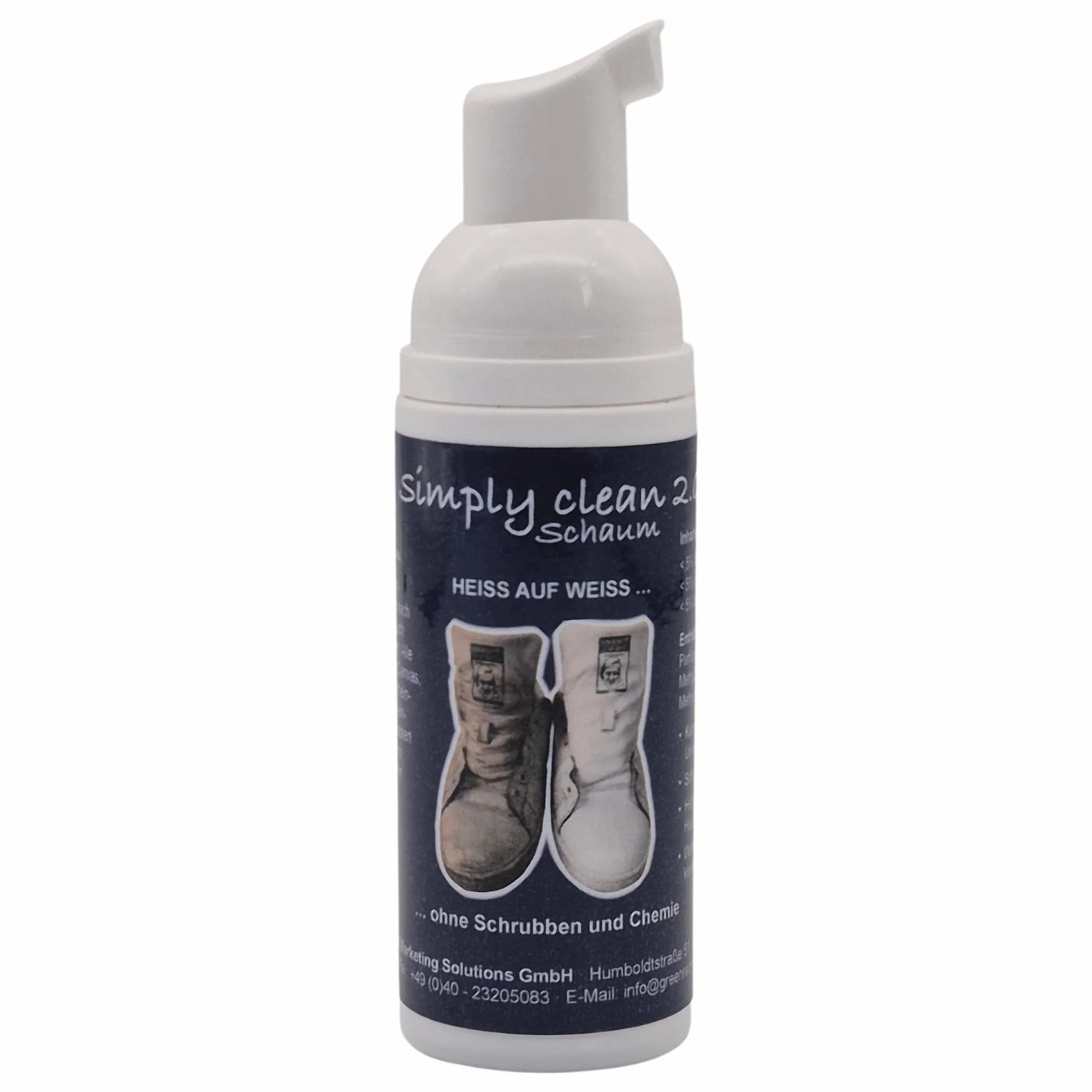 No - Simple Clean 2.0 pianka do czyszczenia sneakersów – do szybkiego i skutecznego czyszczenia wszystkich rodzajów butów – środek do czyszczenia butów zapewnia olśniewające rezultaty, 50 ml pianki