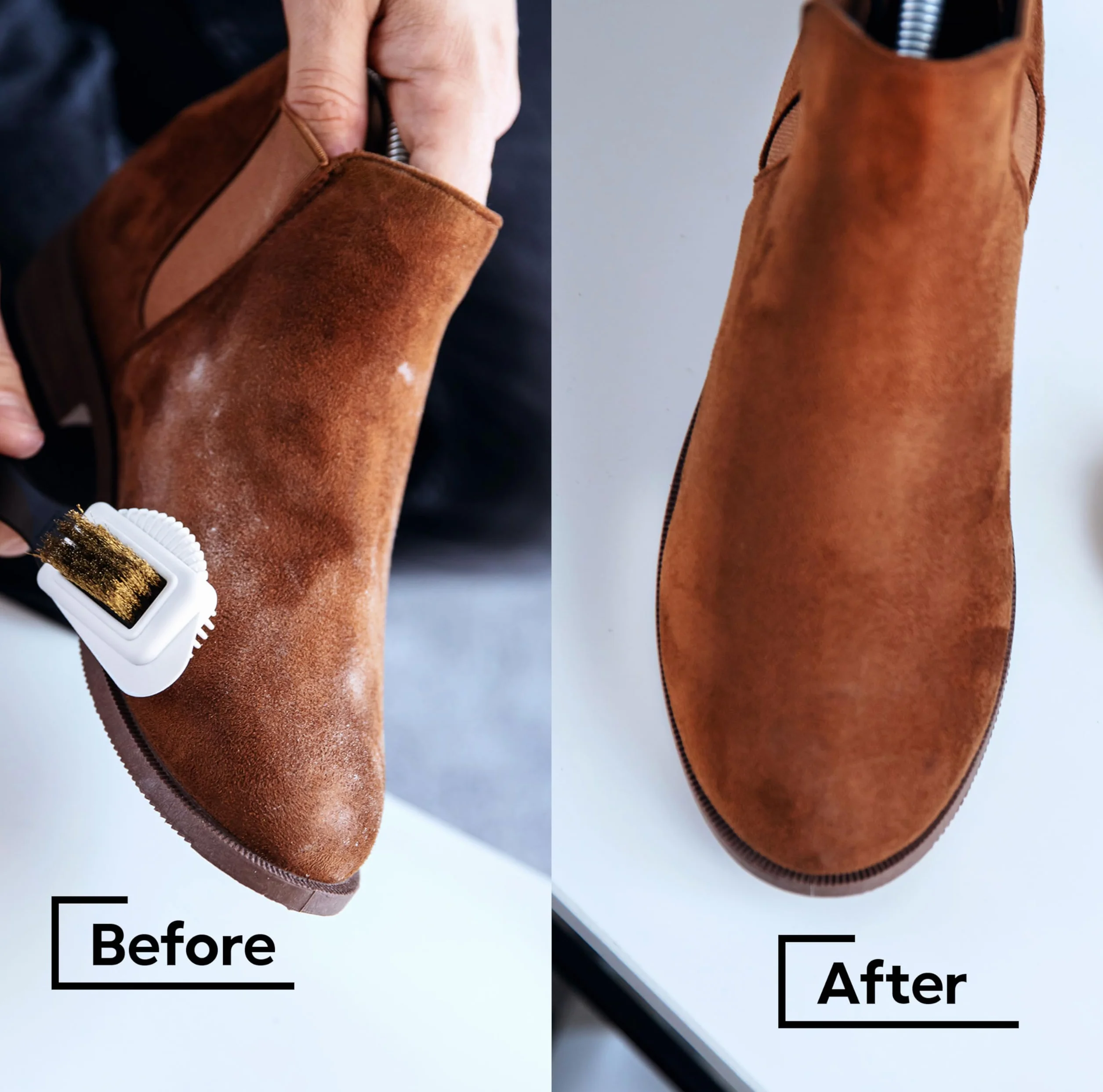 Kaps Odżywka do Skóry Przywracająca Kolor do Wszystkich Kolorów Nubuku i Zamszu z Aplikatorem i 4-stronną Szczotką do Obuwia; Zmiękczacz do Skóry, do Butów, Torebek, Rękawiczek - - 75ml (2.53 fl.Oz)