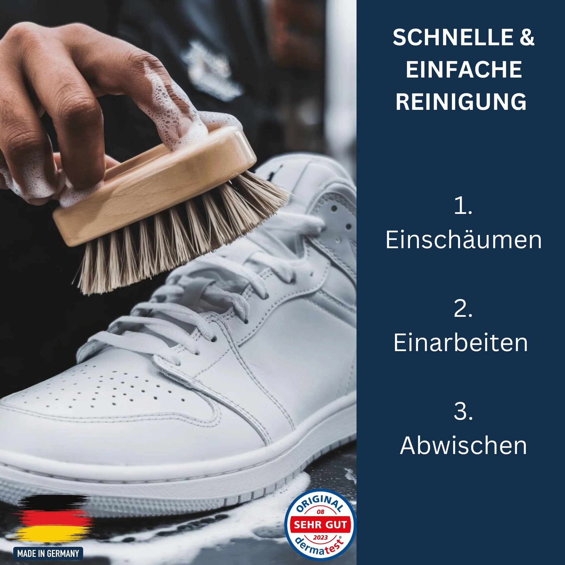 No - Simple Clean 2.0 pianka do czyszczenia sneakersów – do szybkiego i skutecznego czyszczenia wszystkich rodzajów butów – środek do czyszczenia butów zapewnia olśniewające rezultaty, 50 ml pianki