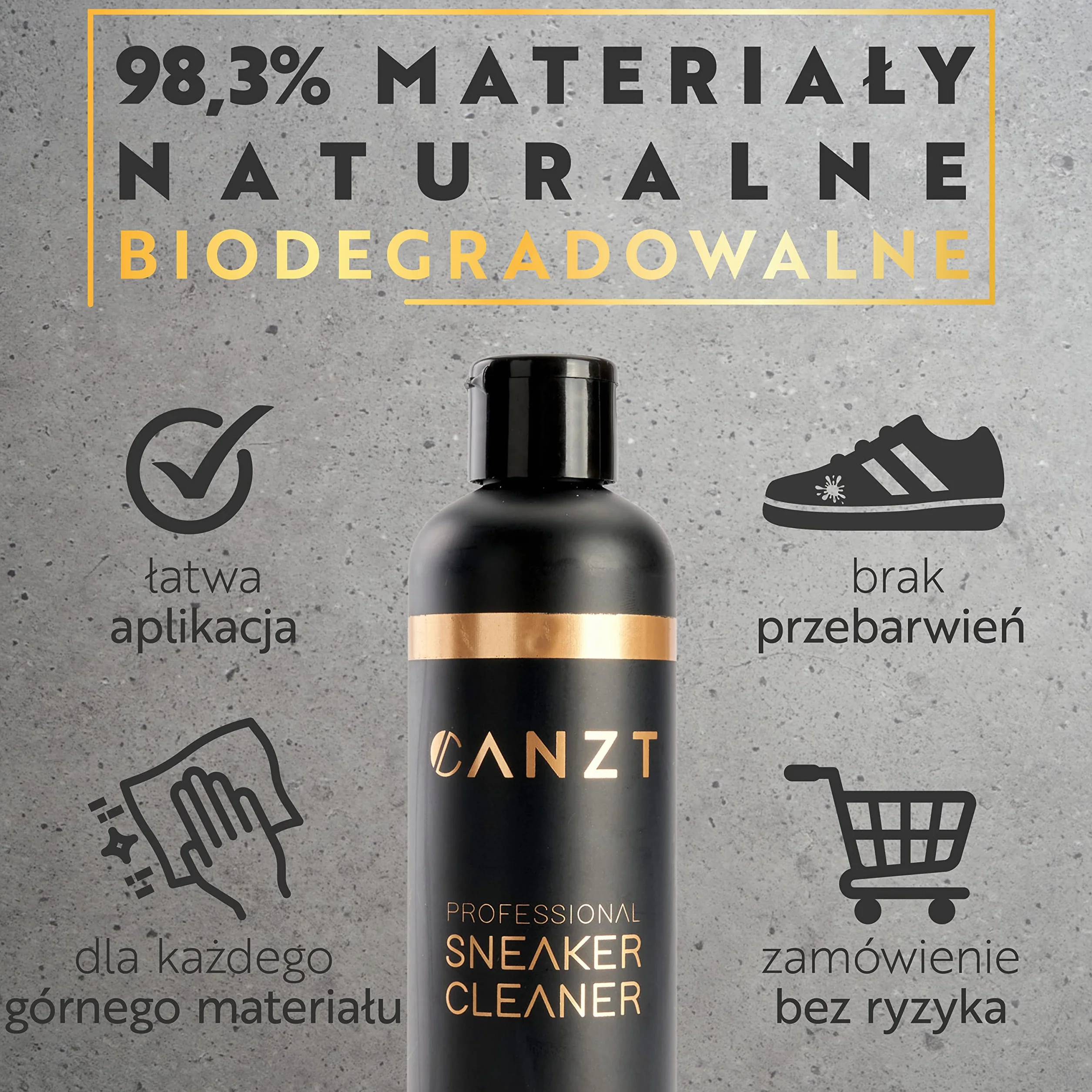 Canzt XXL Sneaker Cleaner 236ml – Profesjonalny płyn do czyszczenia butów i sneakersów z zamszu, nubuku, skóry i tkaniny