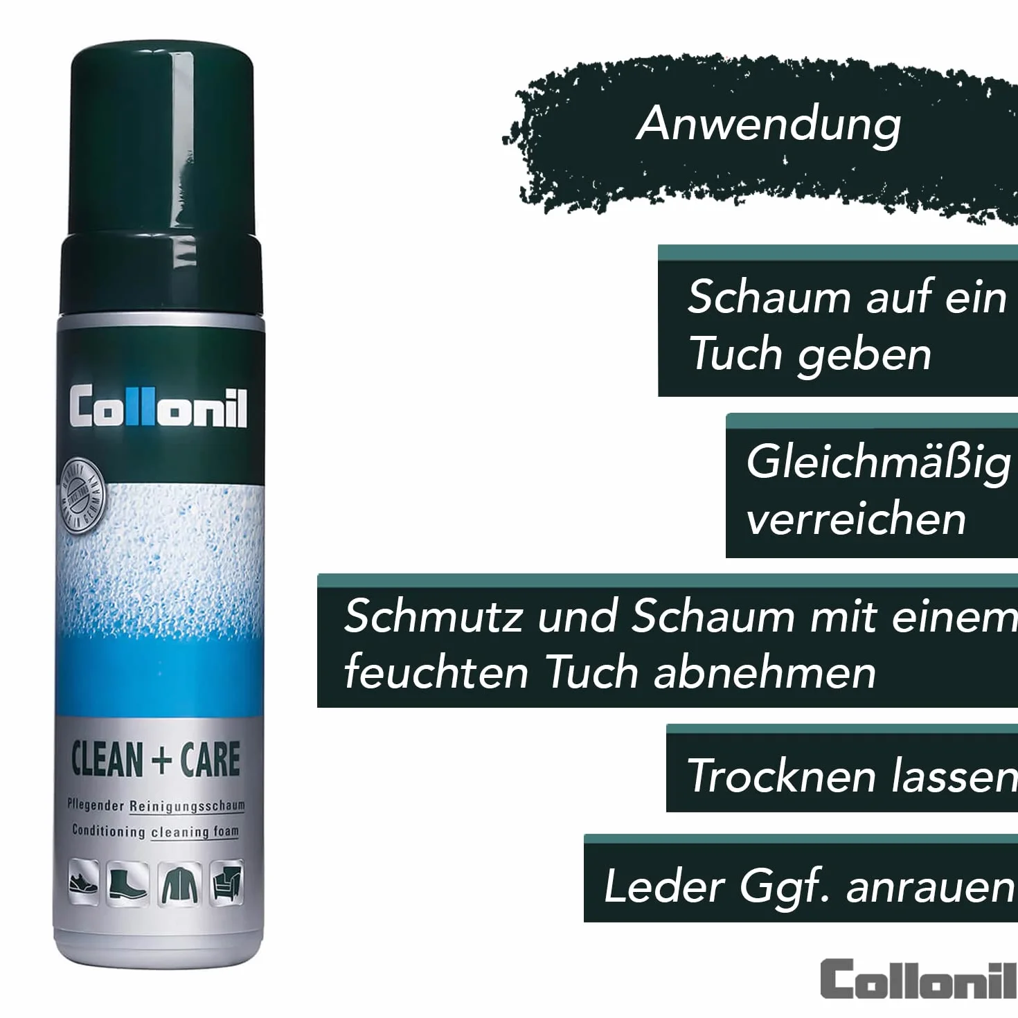 Collonil Clean and Care Męski produkt do naprawy butów, Przezroczysty/neutralny, 0, Przezroczysty, 200 ml (Paquete de 1)