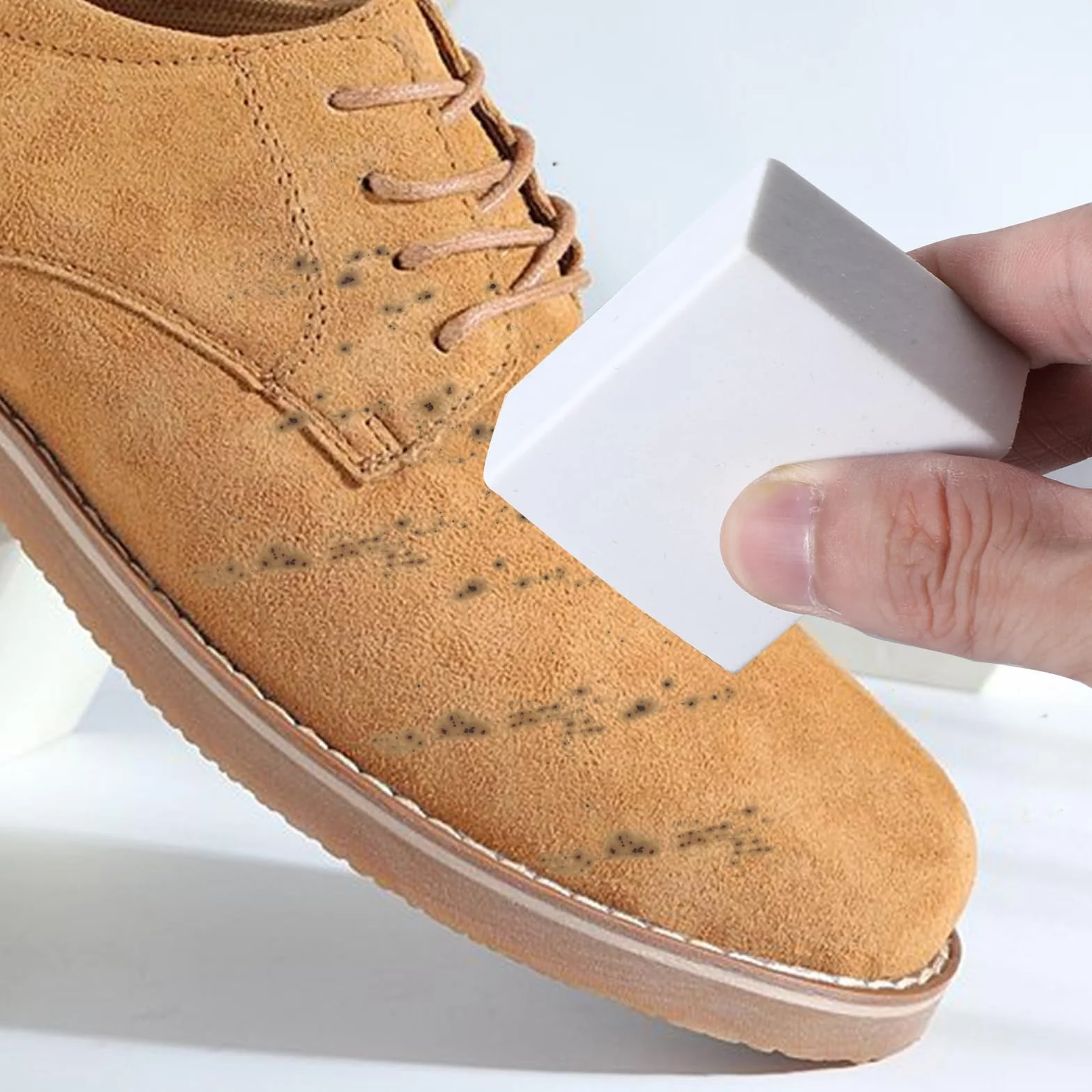 Yuanchu 2 sztuki gumek do ścierania zamsza, skóra nubukowa, do czyszczenia skórzanych butów, typ sneakers
